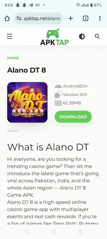 alano dt 8 game new slots 2026